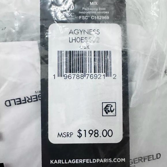 Karl Lagerfeld (Agyness) black leather/suede shoulder bag. - Picture 5 of 7